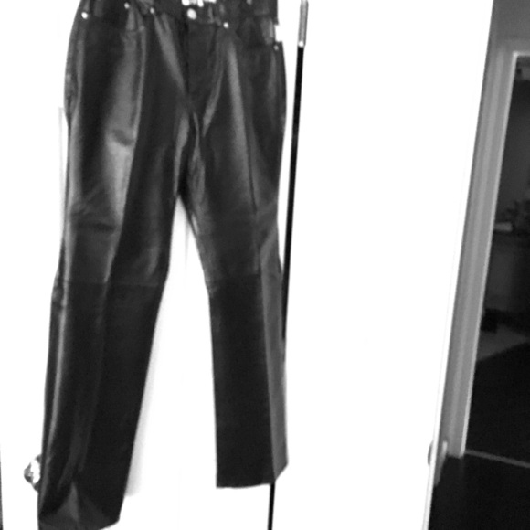 versace leather pants